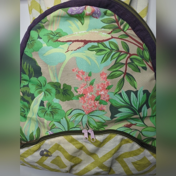 Cloth And Canvas Lightweight Floral Design Backpack - Picture 7 of 16